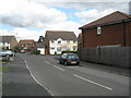 Looking up Wheatear Drive towards Linnet Close