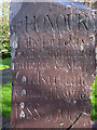 Inscription on the commemorative stone at Coldstream Health Centre