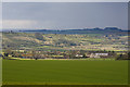 View of Chilcomb village seen from top of Chilcomb Down