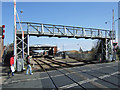 Footbridge at Wellowgate Level Crossing