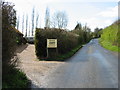 Denstroude Lane and entrance to Shelak boarding kennels