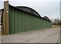 TL4646 : Close up of hangar 3 concertina door by ad acta