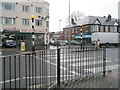 Looking across zebra crossing towards Kipling Road