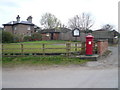 Budby Village Scene and a Victorian Postbox