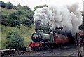 North York Moors train leaving Grosmont Tunnel