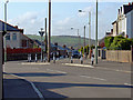 SS9083 : Street corner, Sarn, Ogmore Valley by Dylan Moore