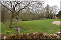 Ornamental lake and water features at Fossebridge