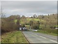 View down A490 to Groes Lwyd