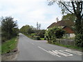 Looking down the long straight road to Elsted