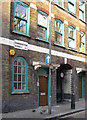 Dorrington Street and Leigh Place entrance, Holborn