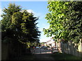 Looking from top end of footpath from Havant Road into Widley Road