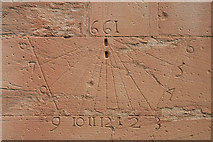 NT5434 : Sundial on Melrose Abbey by Walter Baxter