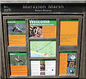 SW5131 : RSPB notice board, Marazion Marsh by Pauline E