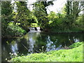 Small weir feeding into the Great Stour at Horton