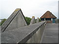 Modern day ramparts at Havant Meridian Centre