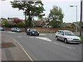 Mini-roundabout on the B1508