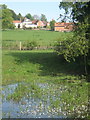 TM1354 : Pond and view to Coddenham village by Andrew Hill