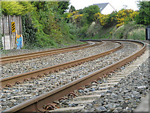 J4981 : Railway tracks near Bangor by Rossographer