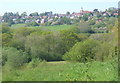 View to Mayfield from field entrance beside Piccadilly Lane