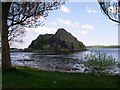 NS3974 : Dumbarton Rock from Levengrove Park by Stephen Sweeney