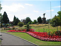 SO7192 : Bridgnorth Castle Gardens and Memorial by Bill Webb