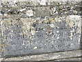 Foundation stone for the fountain outside the old school