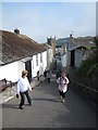 Looking down Barnoon Hill towards St Ives church