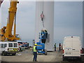 SD8218 : Turbine Tower No 24 during construction in May 2008 by Paul Anderson