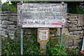 Old footpath sign