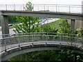 Spiral footbridge over the M20