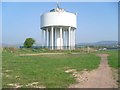 Water tower and football goals