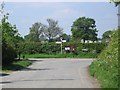 Road junction by Melverley Methodist church.