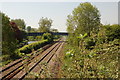 Road bridge over the railway and canal at Little Bedwyn