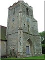 TM0338 : Tower of All Saints Shelley by Keith Evans