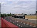 Underpass taking A12 under Green Man Interchange