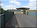 Danesmoor - View from railway bridge of unit under construction