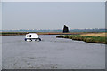 TG4503 : River Yare below Six Mile House Drainage Mill by Pierre Terre