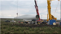 SD8218 : Turbine Tower No 22 construction site by Paul Anderson
