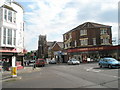 Busy road junction in Southsea