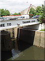 Dock Road bridge, River Brent below Thames Lock