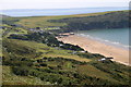 Looking down from Woolacombe Down