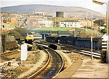 SJ9698 : Stalybridge tunnel and surrounding housing 1989 by Peter Whatley