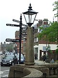 TF4609 : Street lamp and information sign by Keith Evans
