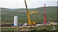 SD8219 : Turbine Tower No 26 construction site by Paul Anderson
