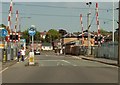 The level crossing by Hythe railway station
