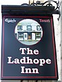 Sign for the Ladhope Inn