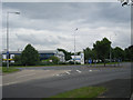 Small traffic island on an industrial estate