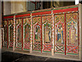 TF7343 : The church of All Saints - rood screen dado by Evelyn Simak