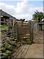 Footpath through Pentre Farm.