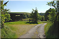 Lane passing barn